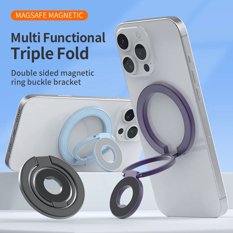 For MagSafe Double Sided Magnetic Phone Ring Holder Portable