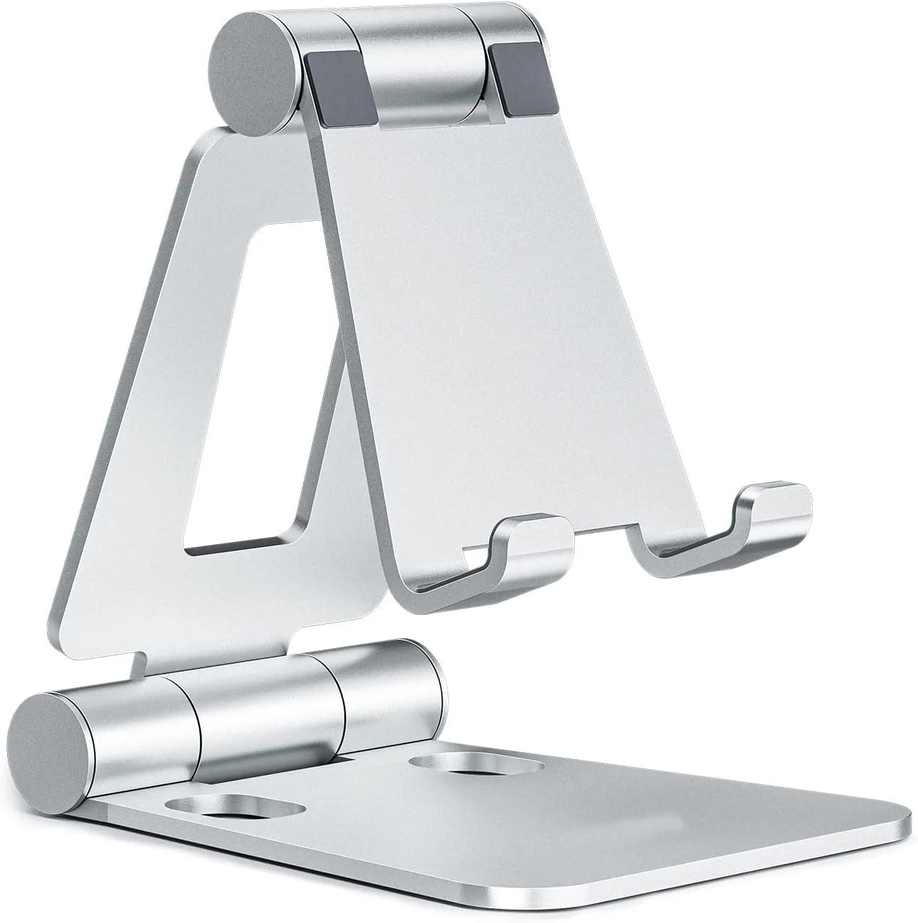 Dual Folding Cell Phone Stand, Adjustable Foldable Holder
