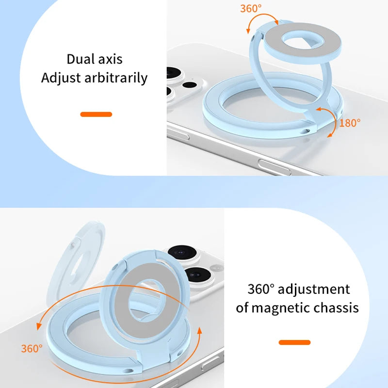 For MagSafe Double Sided Magnetic Phone Ring Holder Portable