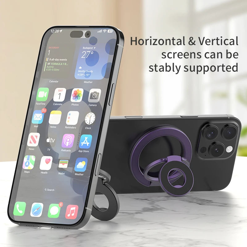 For MagSafe Double Sided Magnetic Phone Ring Holder Portable