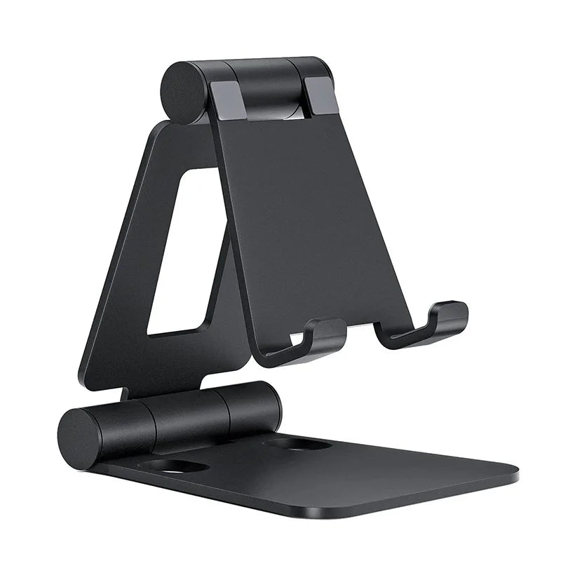 Dual Folding Cell Phone Stand, Adjustable Foldable Holder