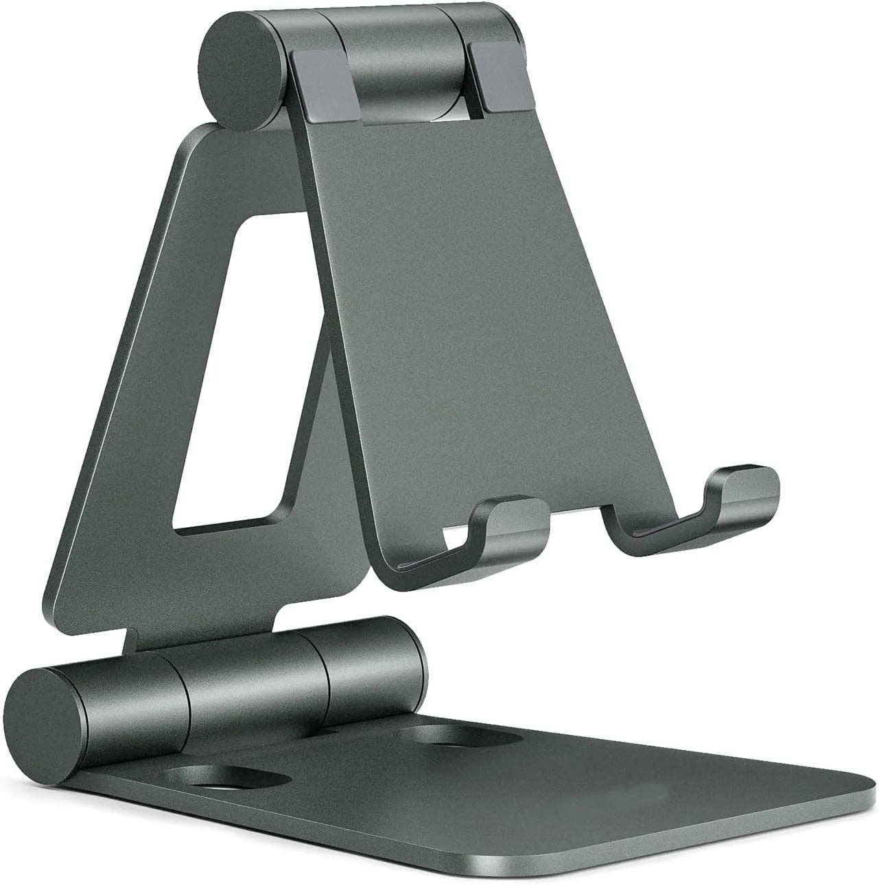 Dual Folding Cell Phone Stand, Adjustable Foldable Holder