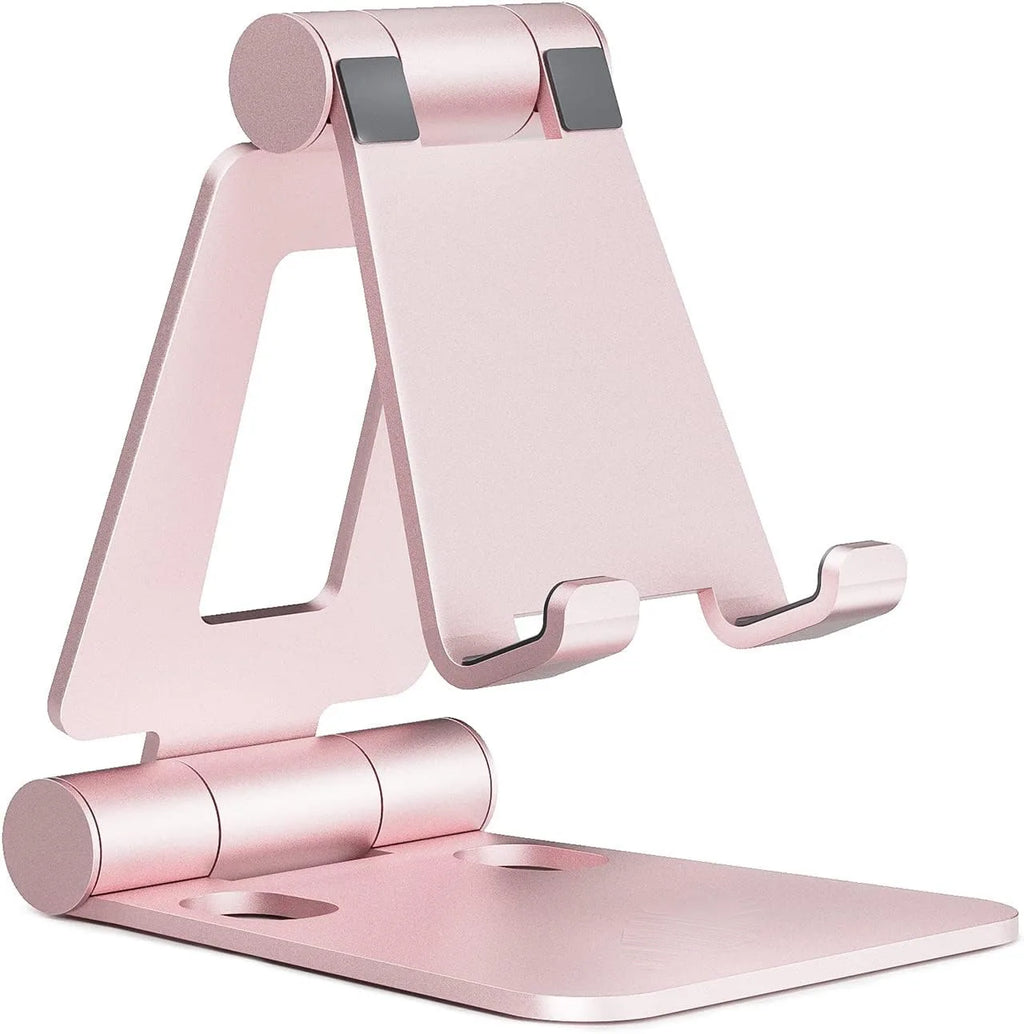 Dual Folding Cell Phone Stand, Adjustable Foldable Holder